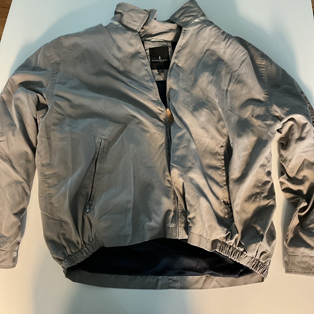London Fog Men's XXL Khaki Lightweight Full Zip Windbreaker Jacket